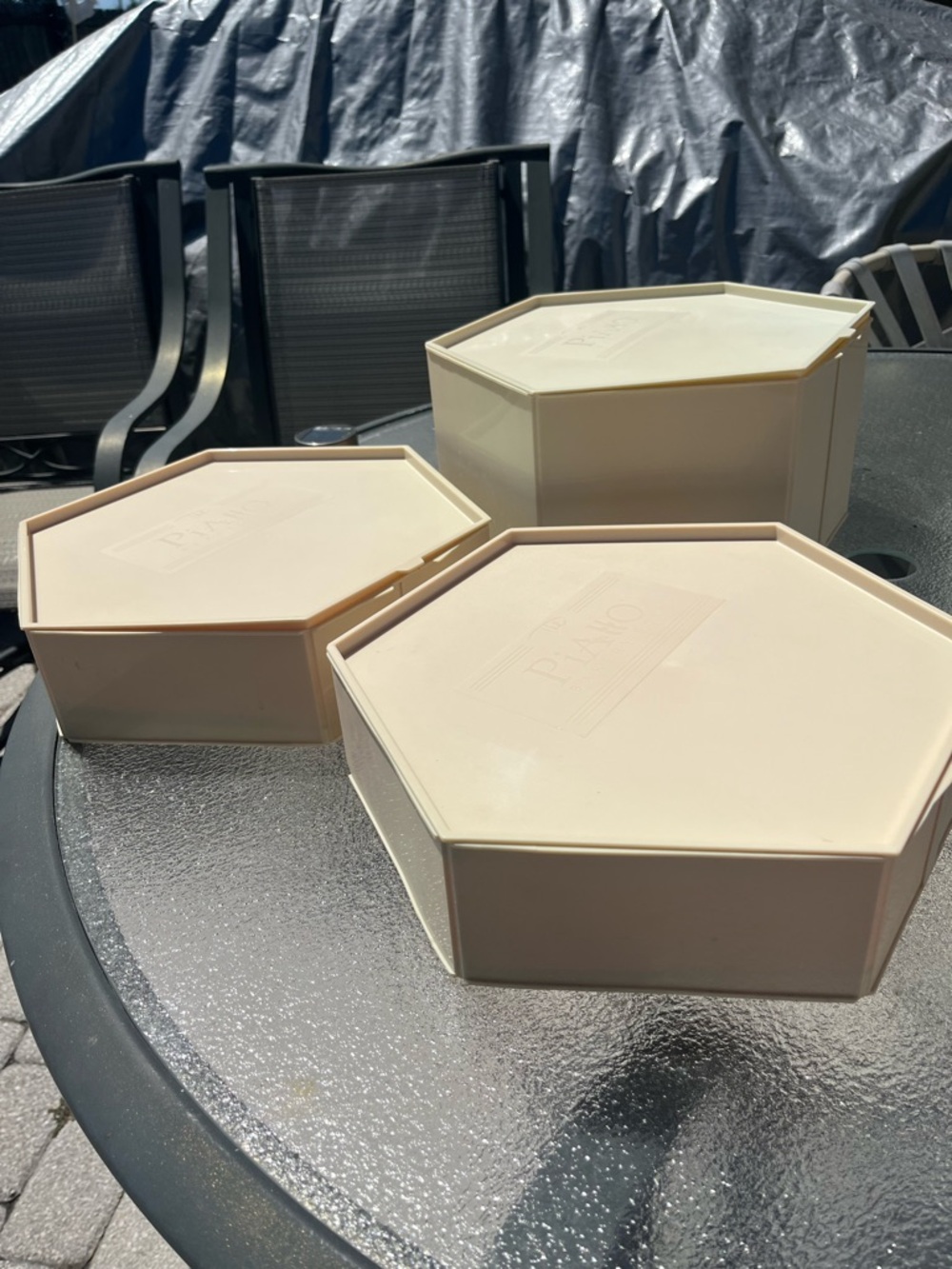 Piatto Bakery Box Hexagonal Storage Lid - Cream